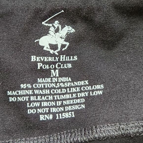 Beverly Hills polo club legging Women Medium Black Soft Cotton High Waist.   B14 - Picture 11 of 11